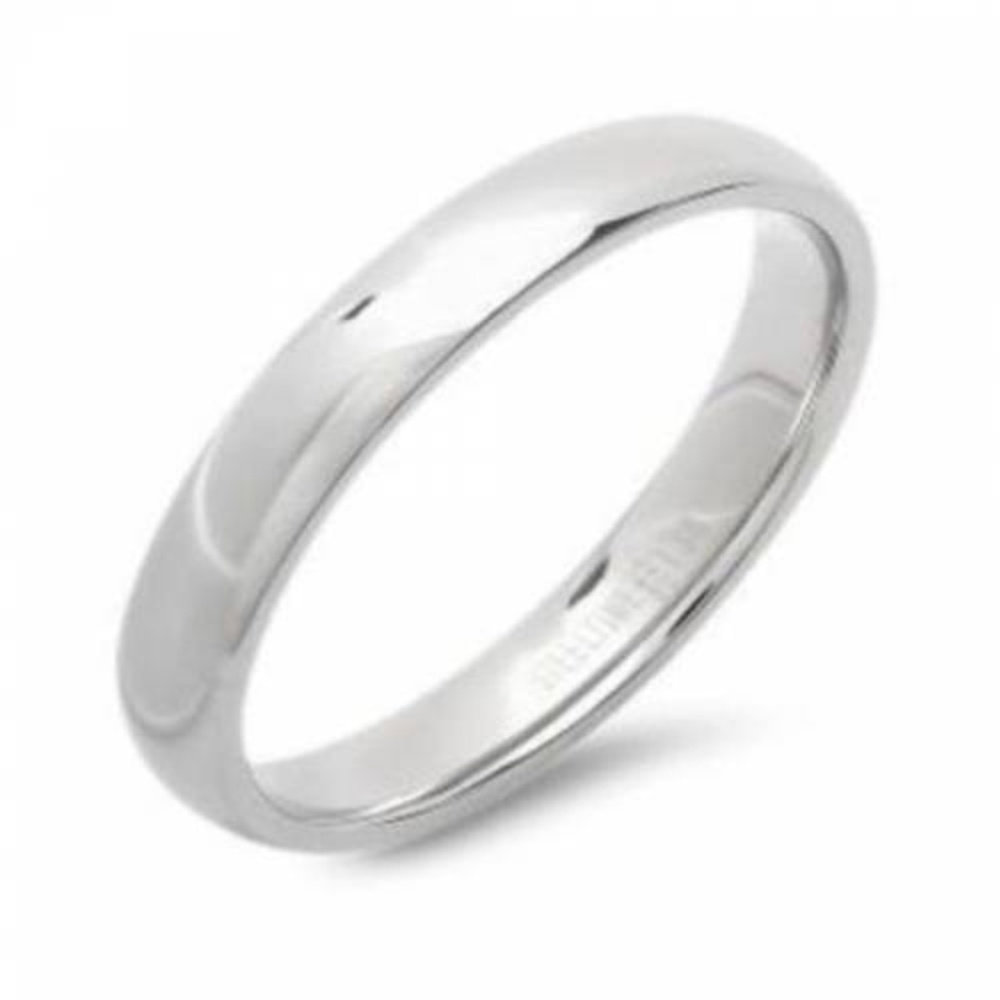 Ring wide wedding band stainless steel 4 mm CHOICE Gold or Silver Sizes 5-14 new